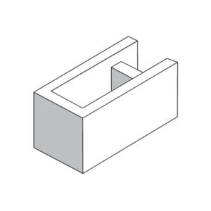 Besser Block Corner & End 390 x 190 x 190 Masonry Concrete Grey Block