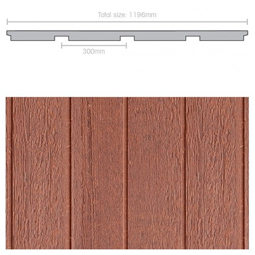 Weathertex 3660 x 1196 x 9.5mm Natural 300mm Groove
